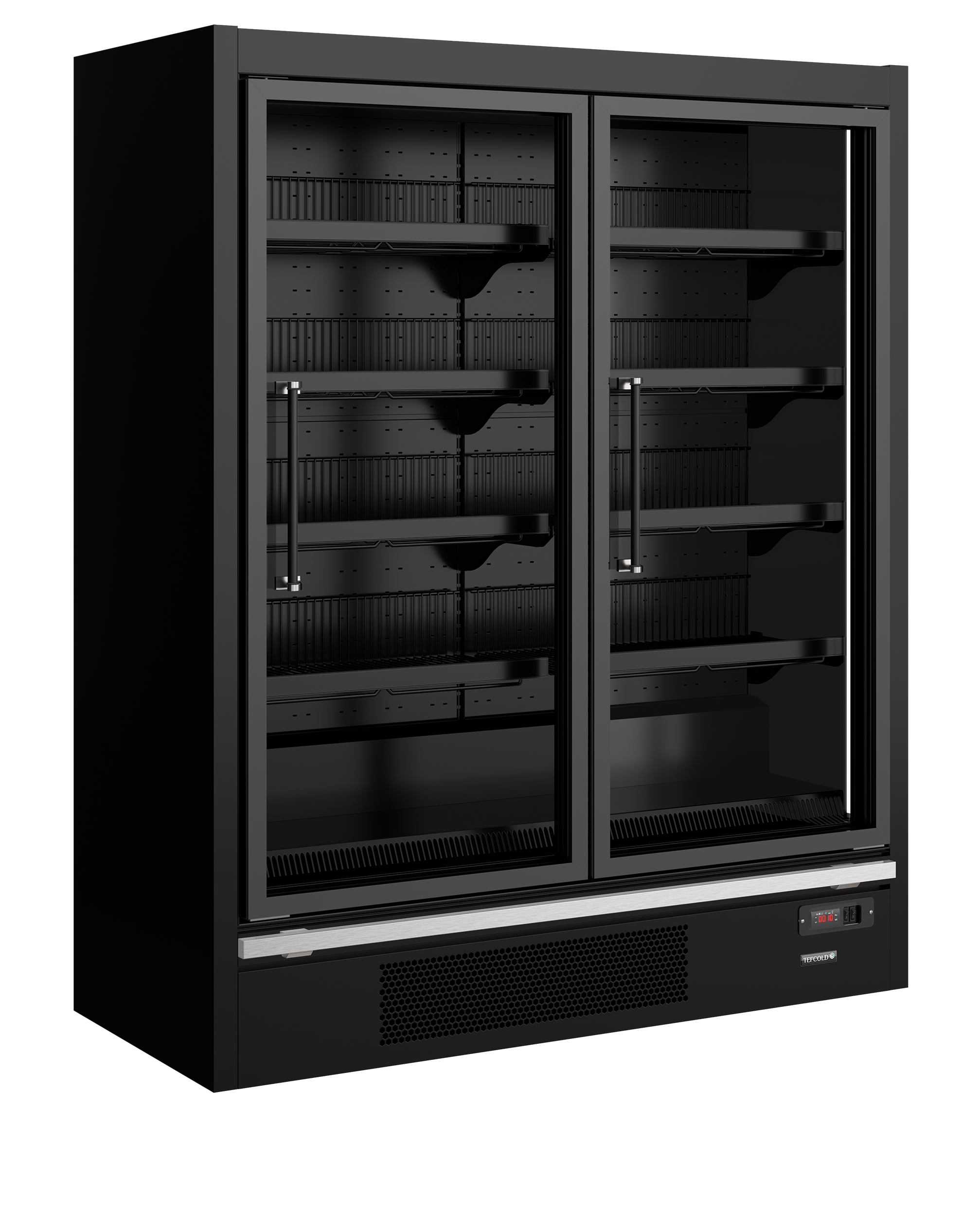 Tefcold Galaxy+ GPF2D Black Glass Door Freezer