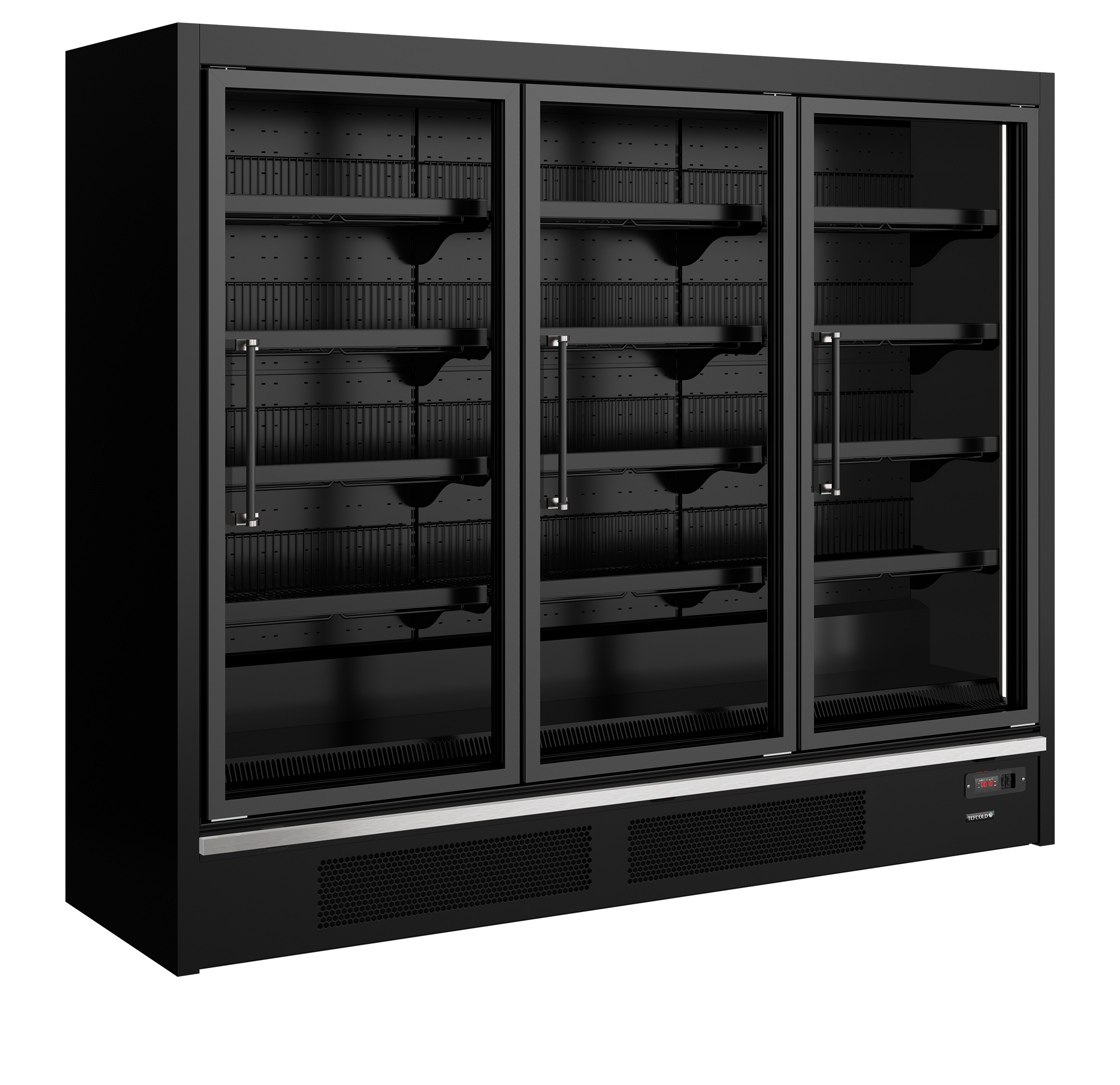 Tefcold Galaxy+ GPF3D Black Glass Door Freezer