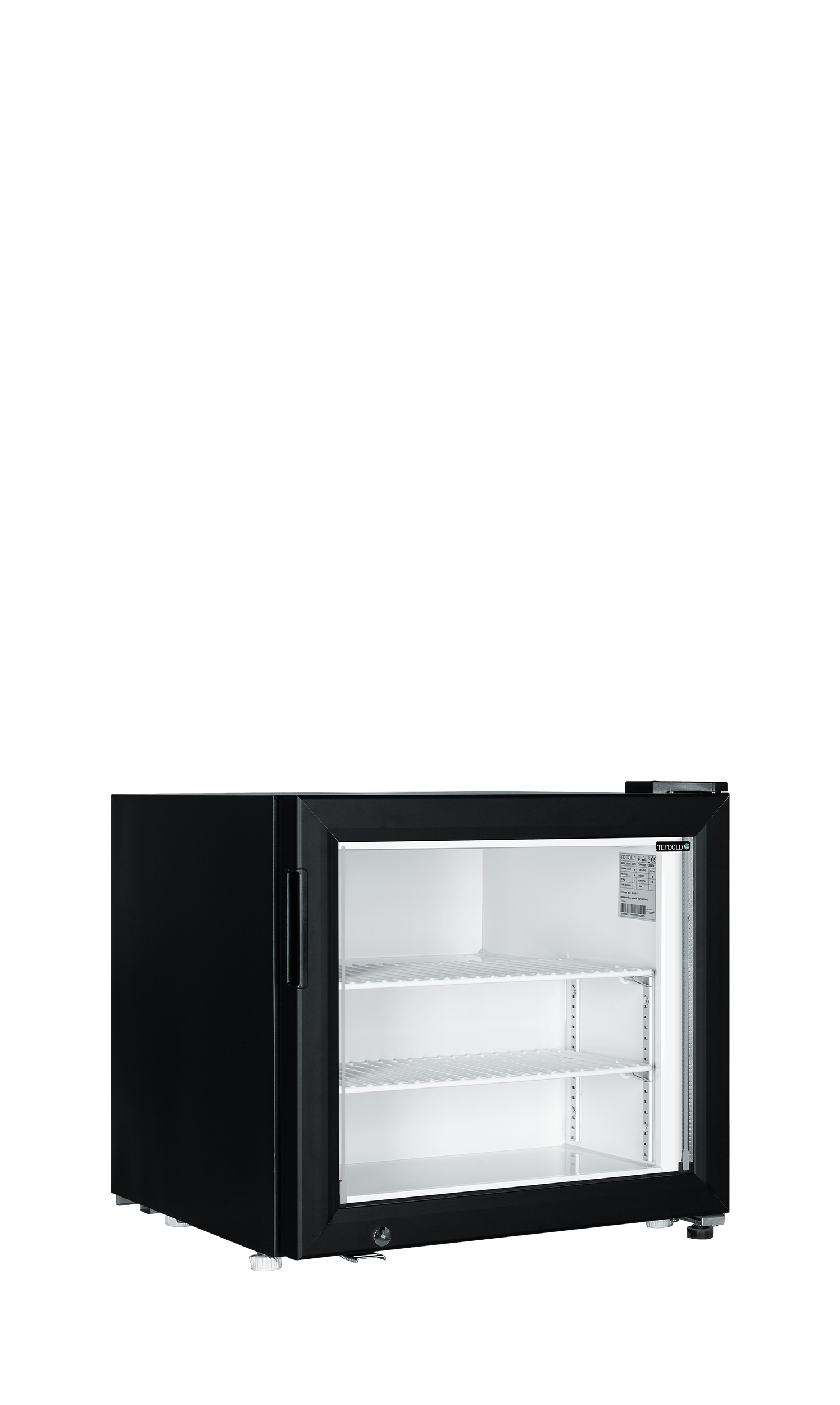 Tefcold UF50G Black Glass Door Display Freezer