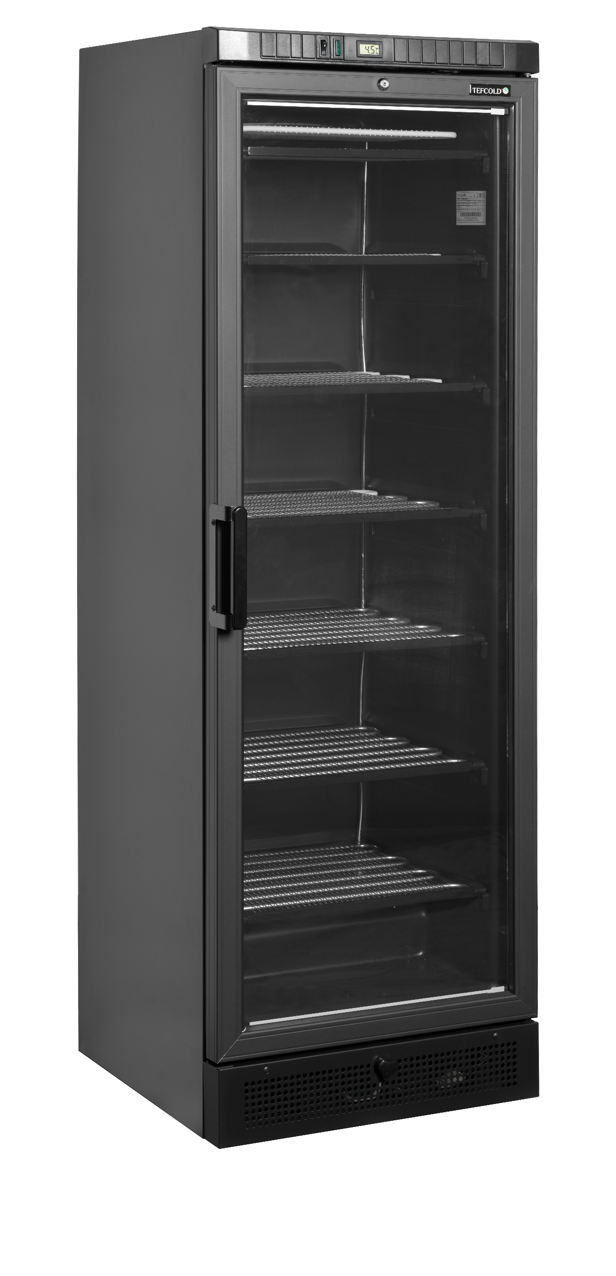 Tefcold UFSC371G Black Glass Door Display Freezer