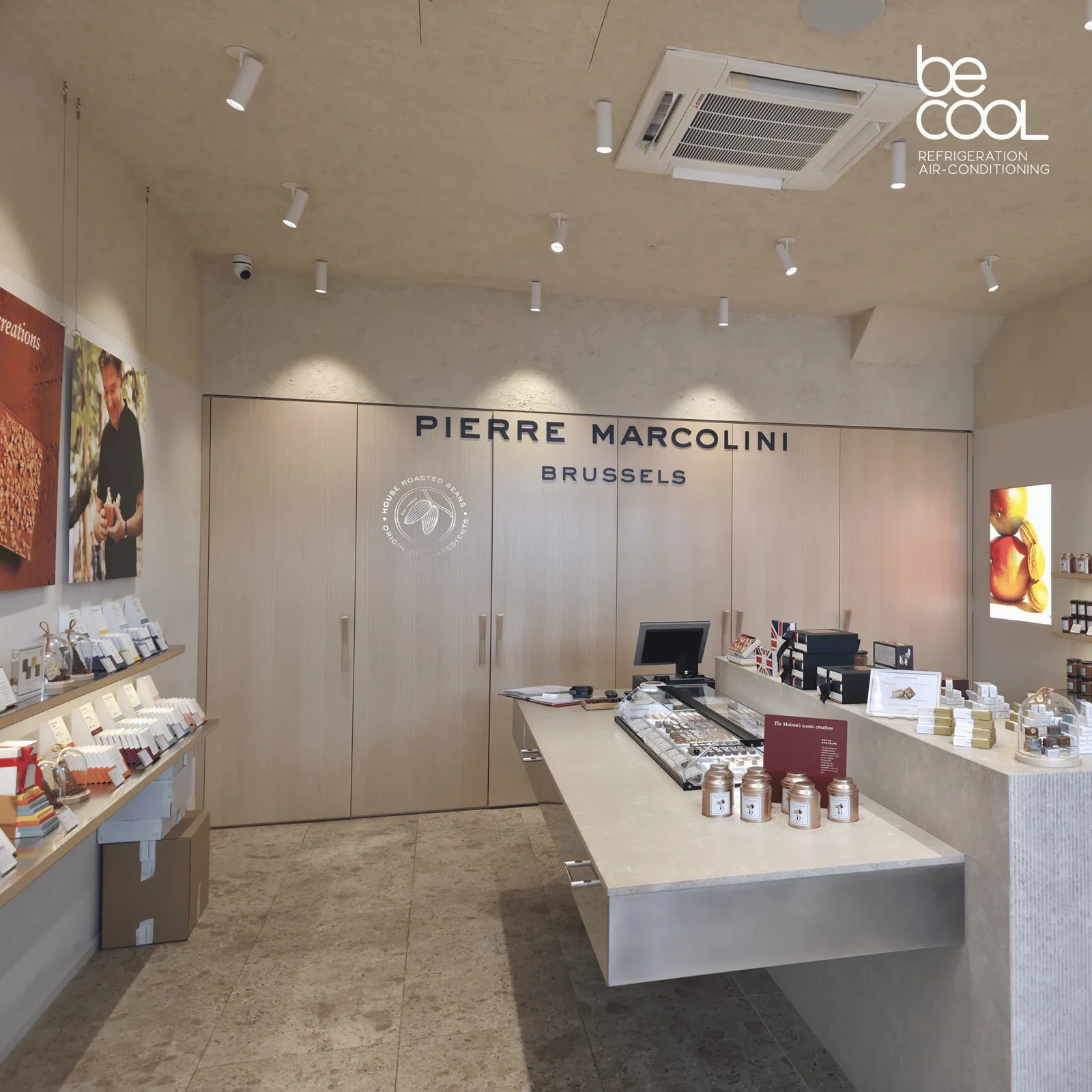Ceiling Cassette Air Conditioning Installation for Pierre Marcolini