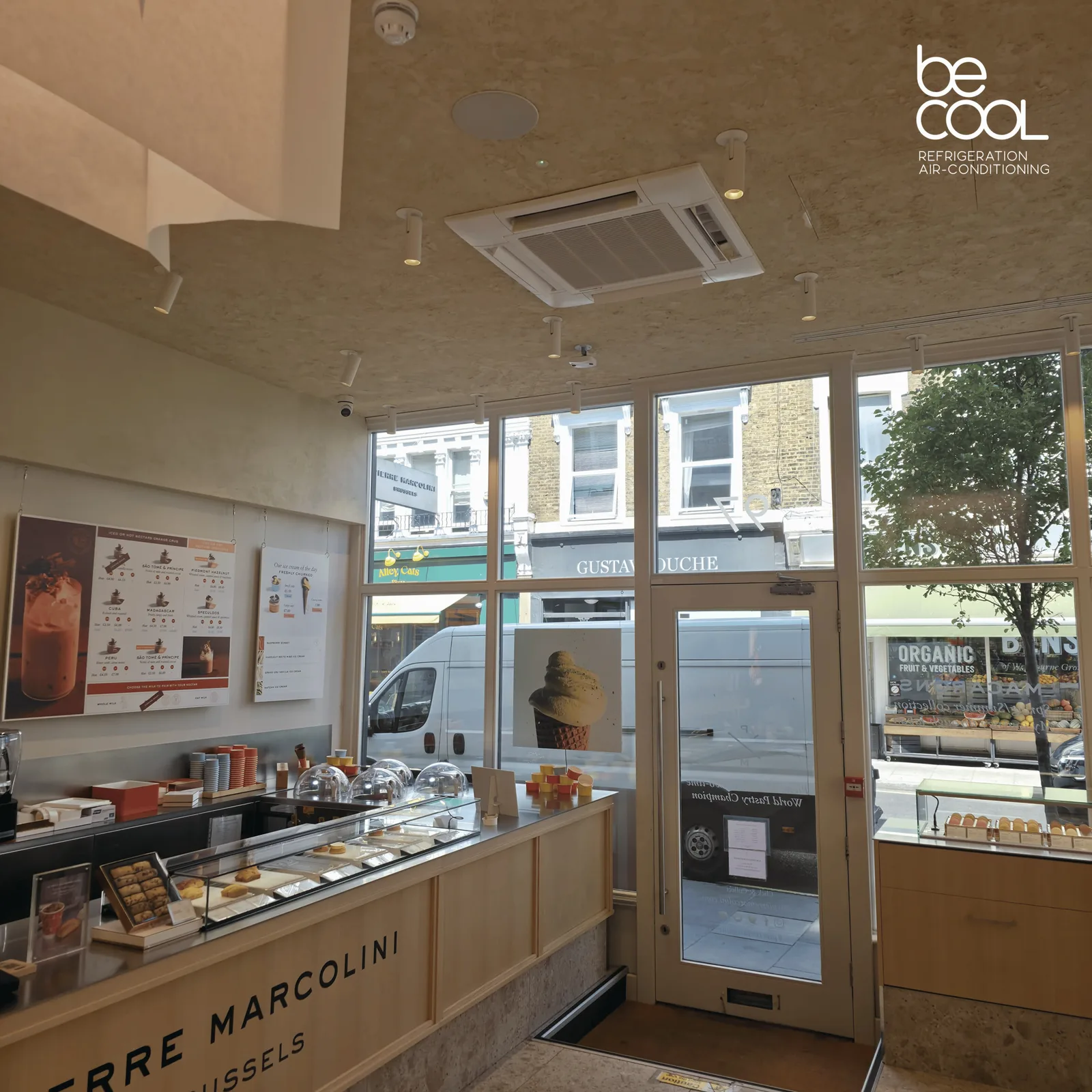 Ceiling Cassette Air Conditioning Installation for Pierre Marcolini - 2