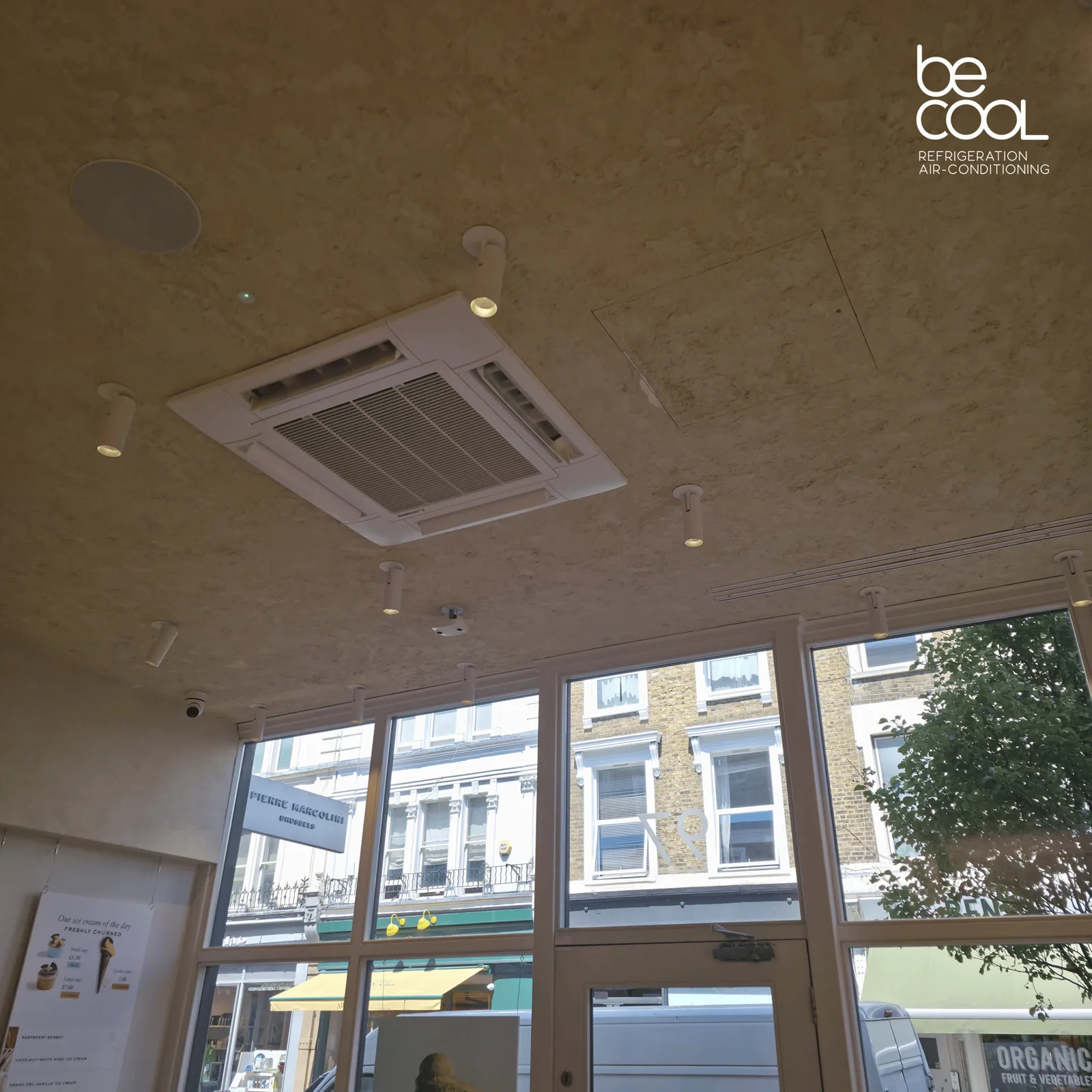 Ceiling Cassette Air Conditioning Installation for Pierre Marcolini - 3