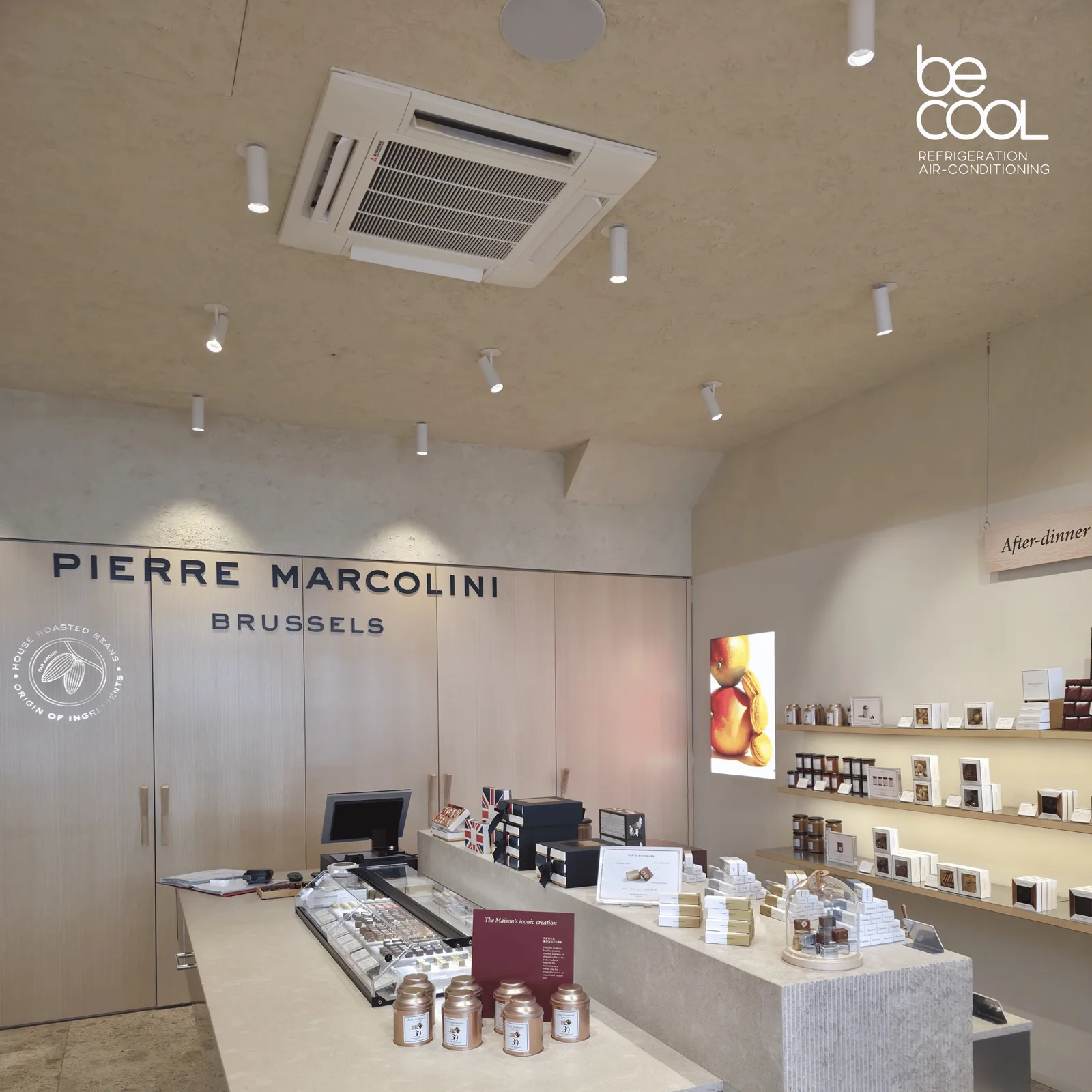 Ceiling Cassette Air Conditioning Installation for Pierre Marcolini - 4