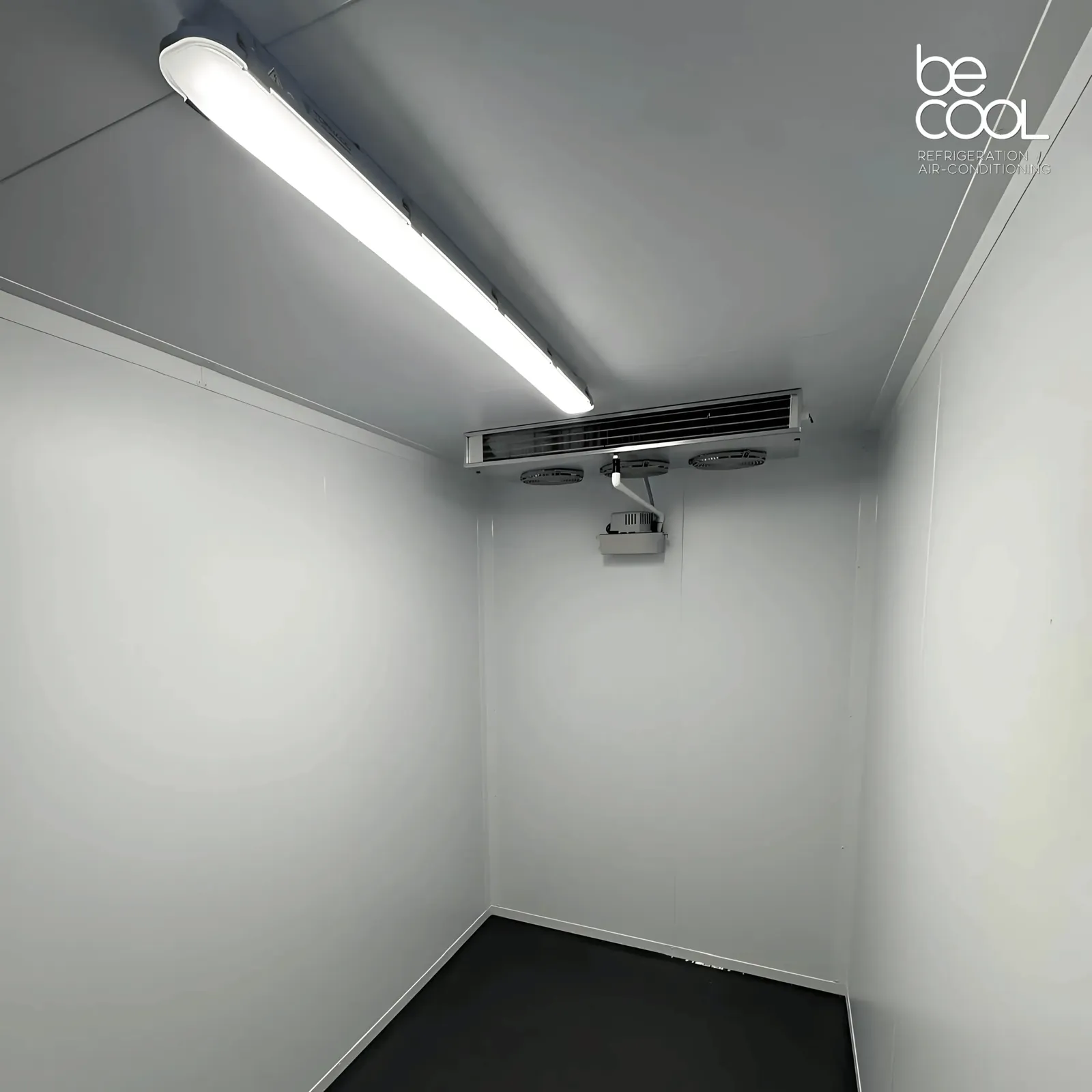 Cold Room Install with Danfoss Cooling & Transparent Strip Curtain - 3